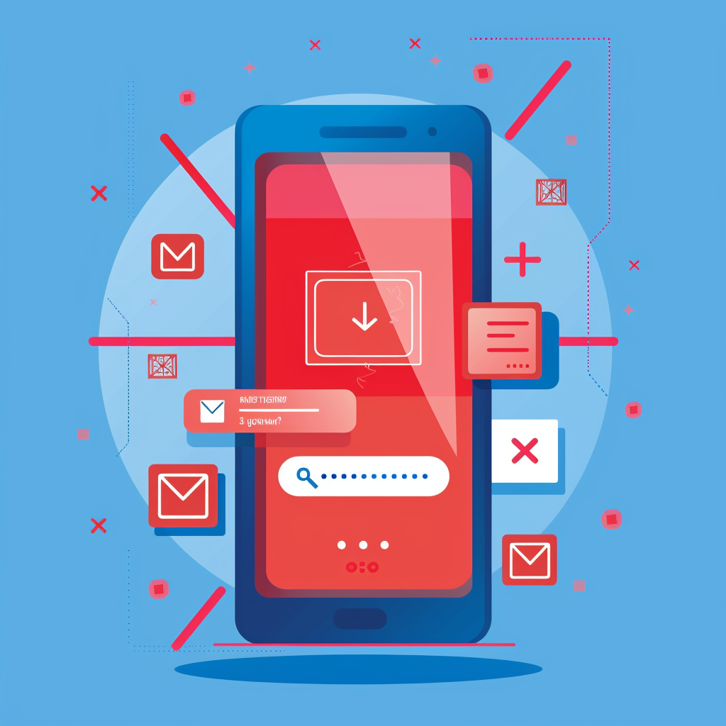 Ilustração de notificação de Pix com alerta de golpe online em smartphone.