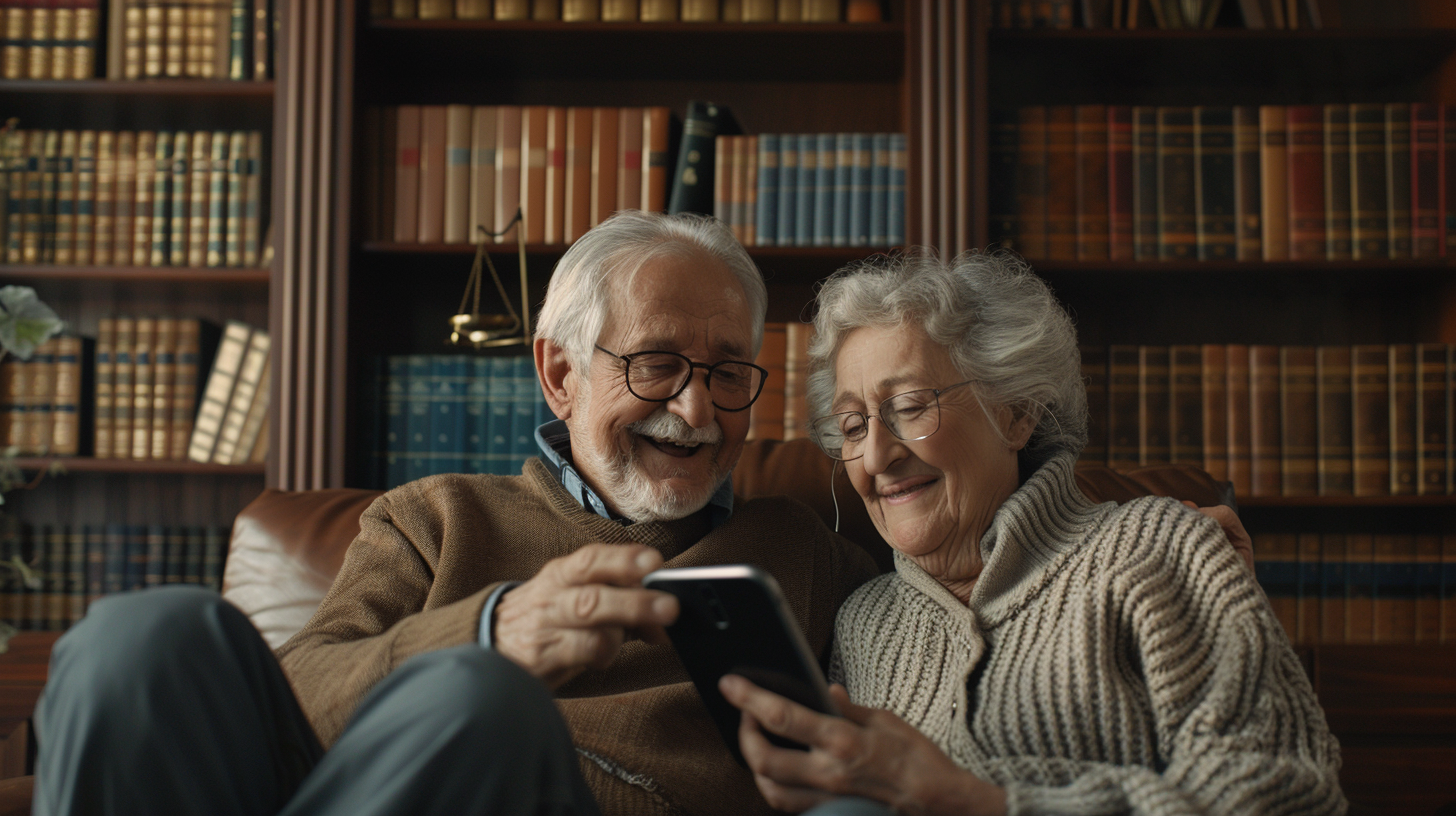 Aposentado realiza portabilidade bancária do benefício do INSS com segurança, usando aplicativo no celular.