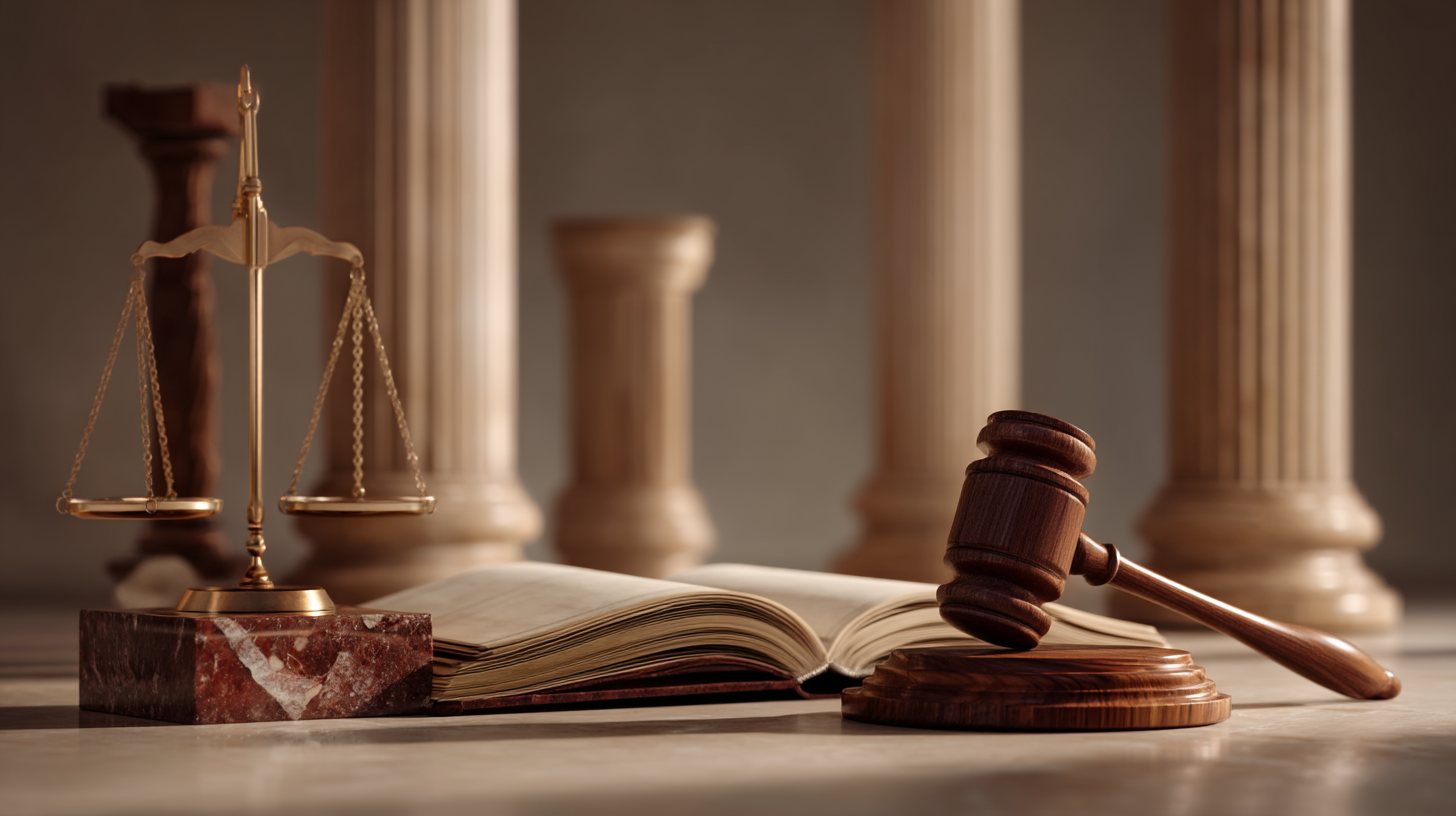 Ilustração minimalista de balança da justiça representando nulidade do reconhecimento policial