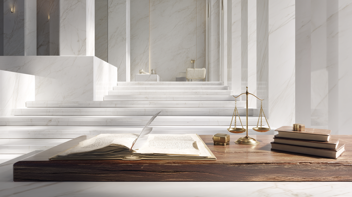 Imagem conceitual de contrato bancário e balança de justiça simbolizando venda casada.