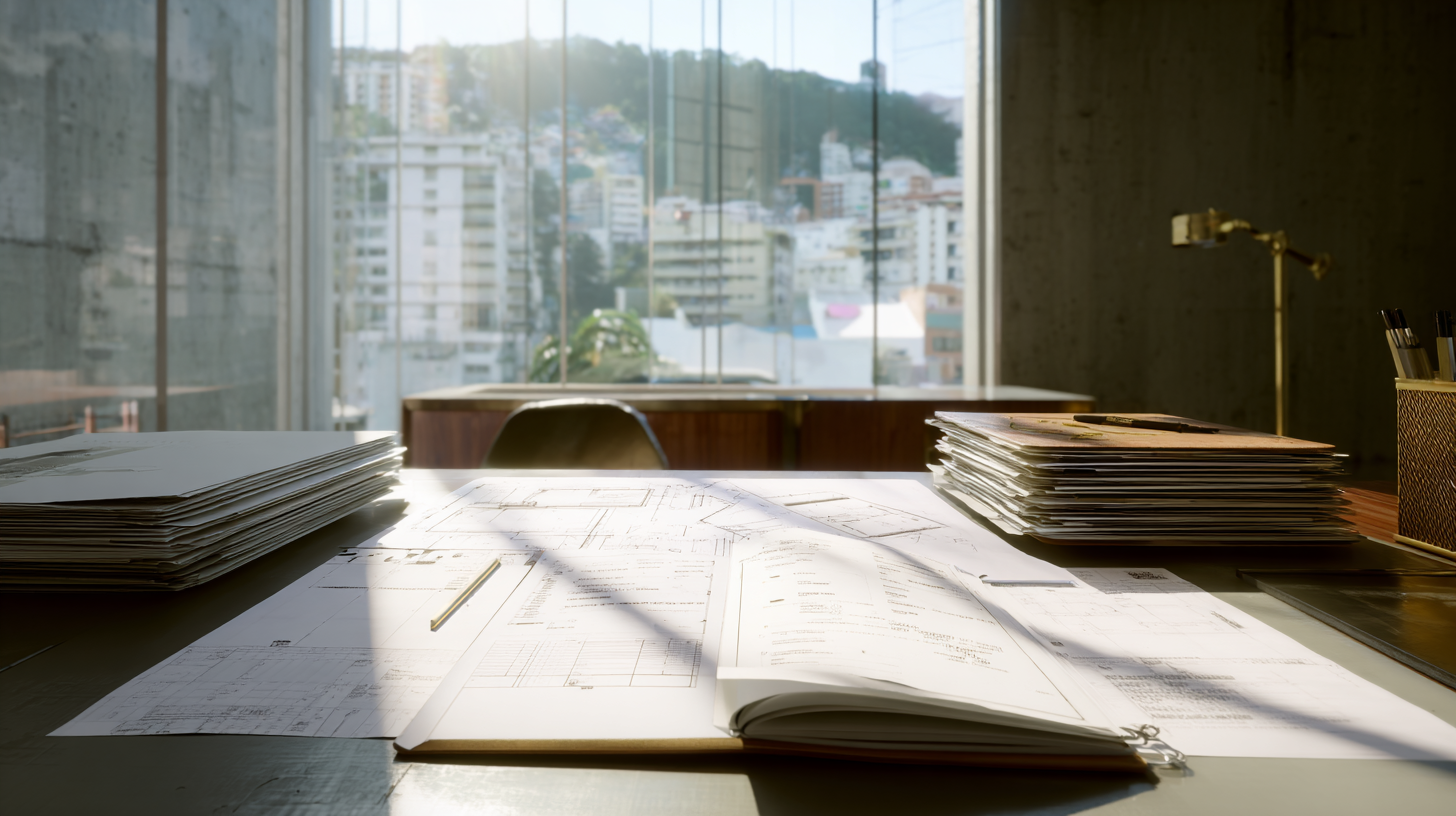 Mesa de escritório jurídico com documentos de reforma e Código de Processo Civil em Vila Velha