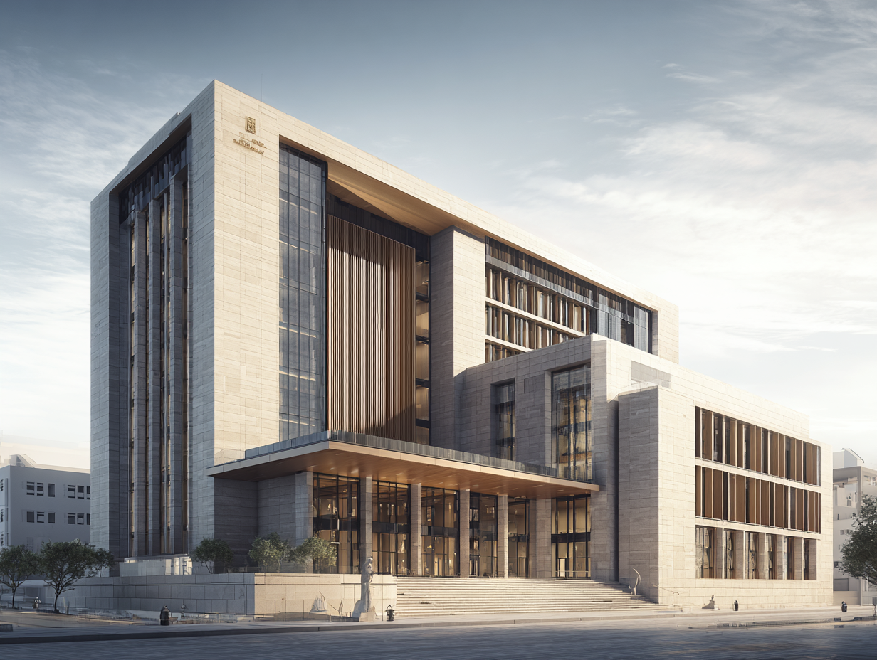 Fachada de tribunal representando decisão do STJ sobre coisa julgada em ações bancárias